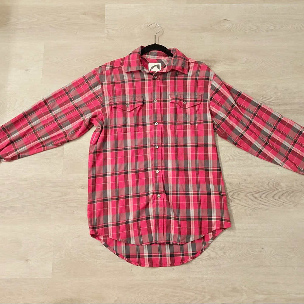 Men's Mountain Khakis Jackson Hole Wyoming Rugged Plaid Shirt SIZE S (runs L)